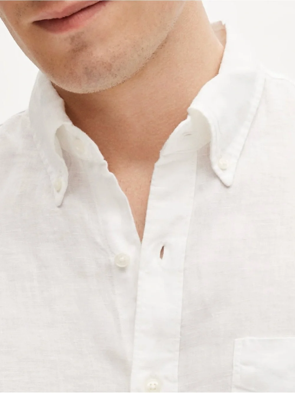 J.Crew NEW men’s Linen Cotton Short Sleeve Button Down Shirt White Large NWOT
